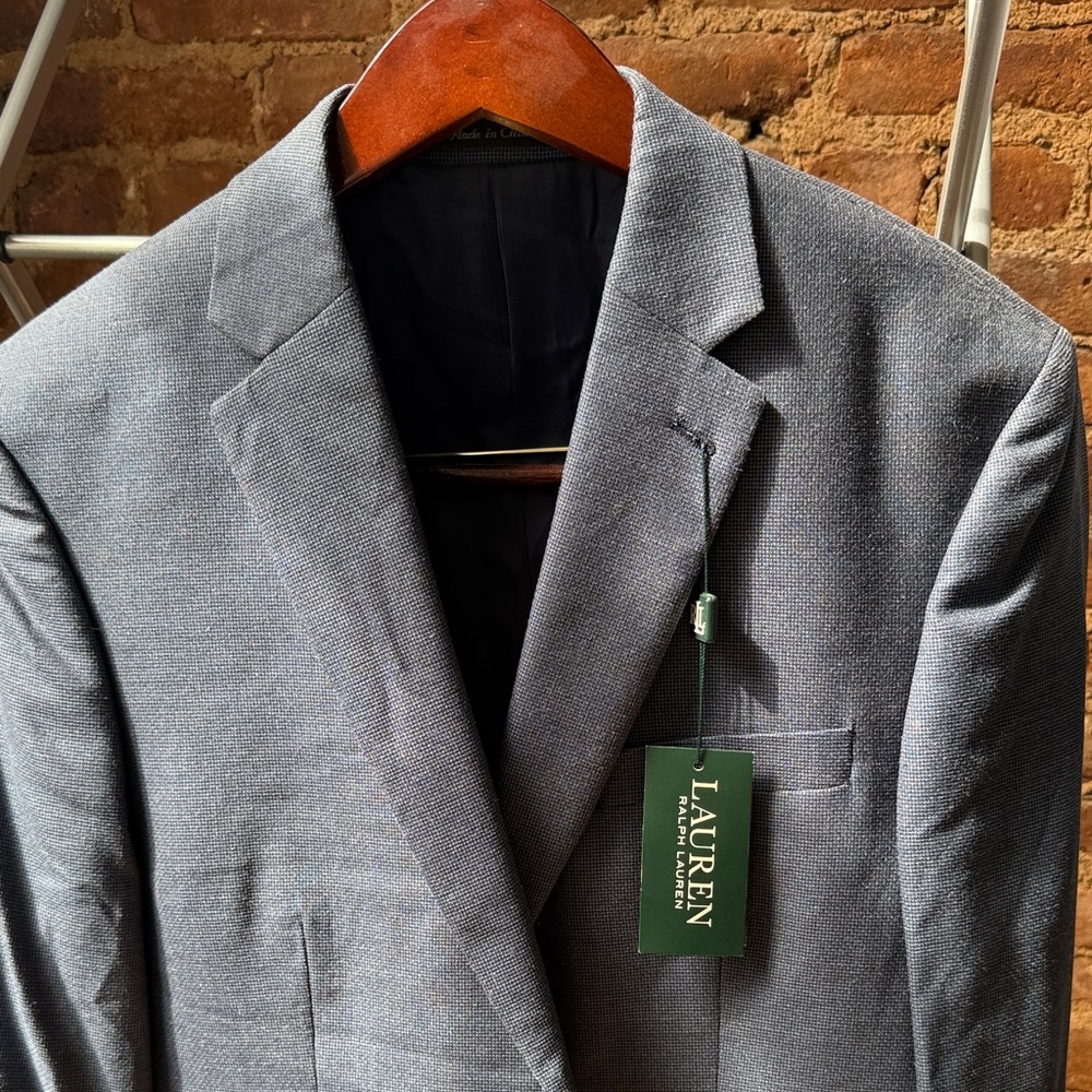 Ralph Lauren Men's Blue Textured Sport Coat